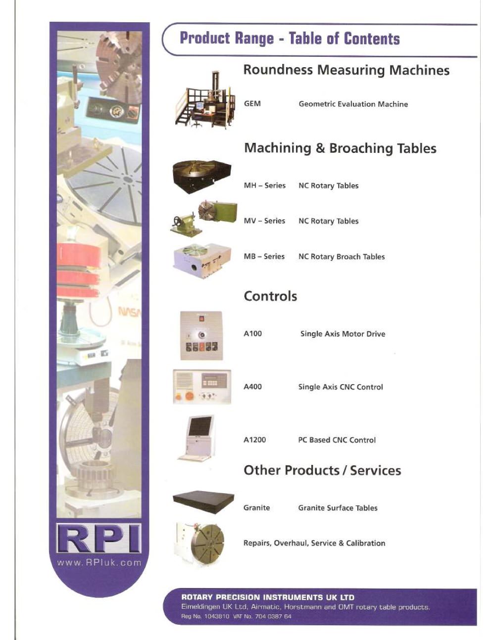 Rotary Precision Instruments UK - 93915, 62946, 208435
