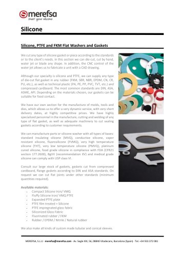 Silicone Merefsa S L U Pdf Catalogs Technical Documentation