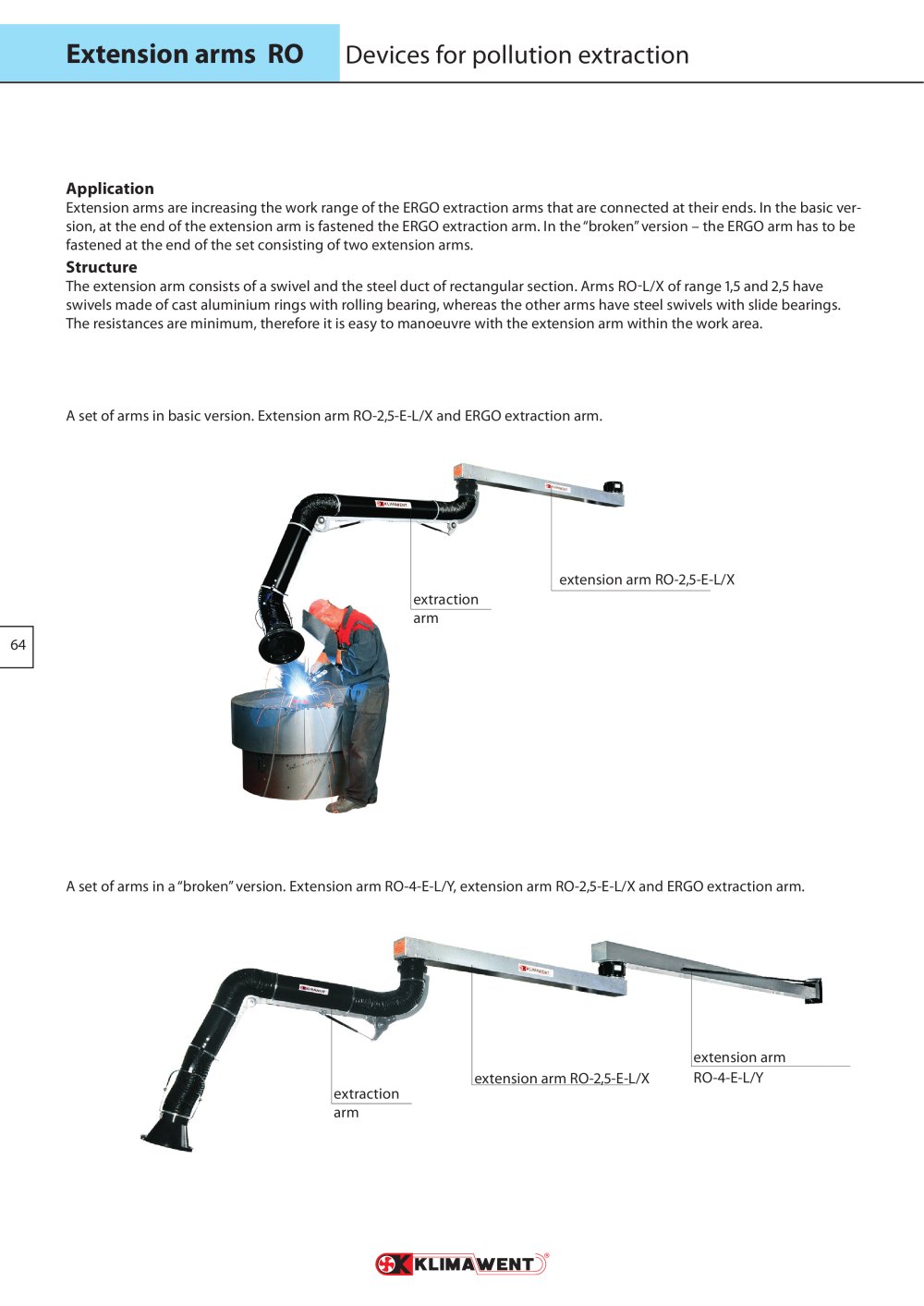 Extension arms � RO - KLIMAWENT