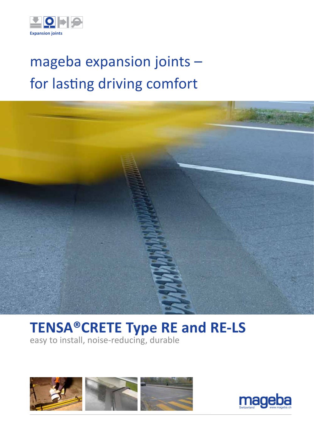 Prospect TENSA-GRIP expansion joint type RE - mageba