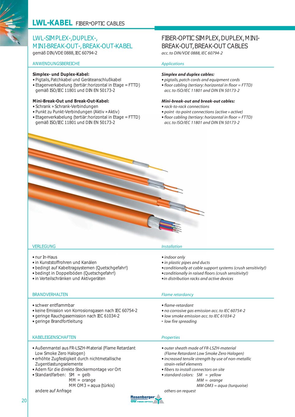 fiber optic cables rosenberger osi pdf catalogs technical fiber optic cable types