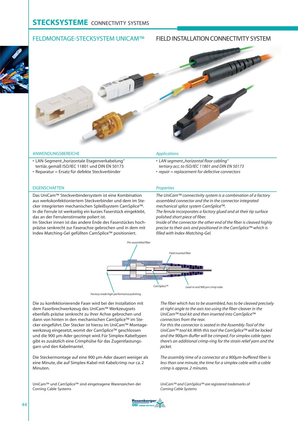 FIELD INSTALLATION CONNECTIVITY SYSTEM - OSI Fiber-Optics