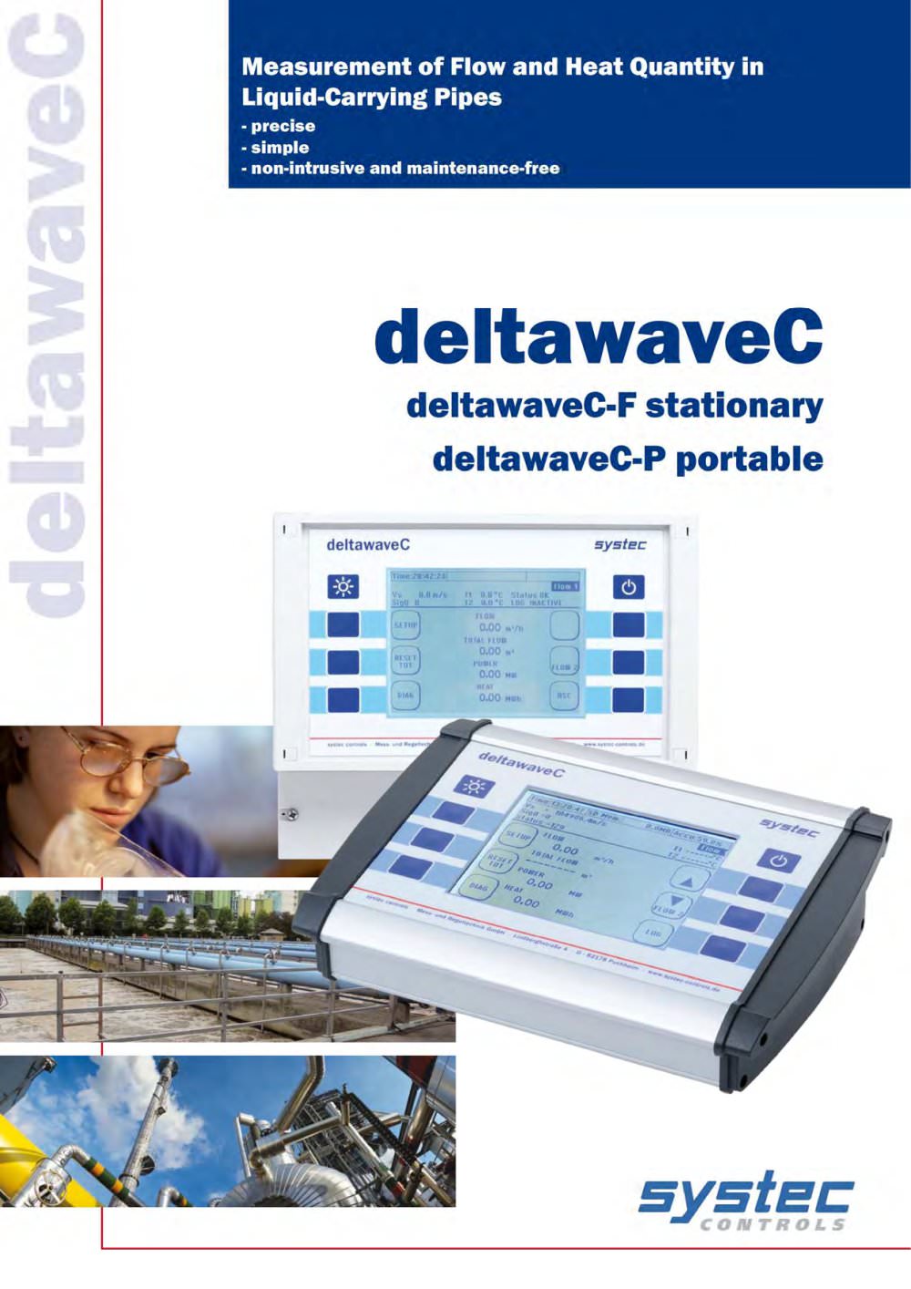 deltawaveC-P portable ultrasonic flow meter for liquids - systec Controls