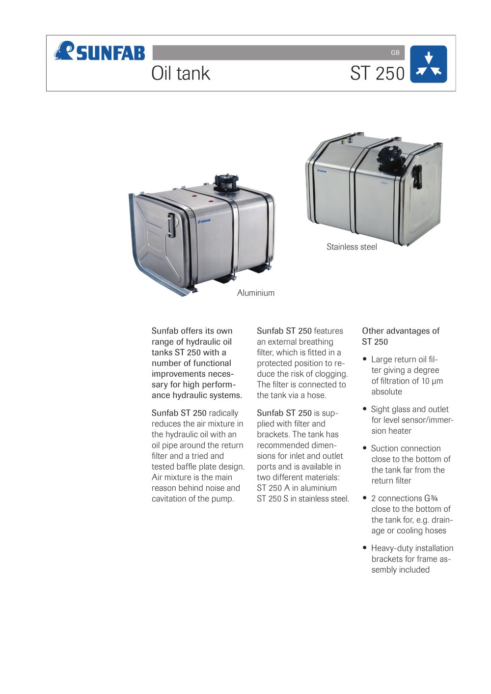 oil reservoir - Sunfab Hydraulics