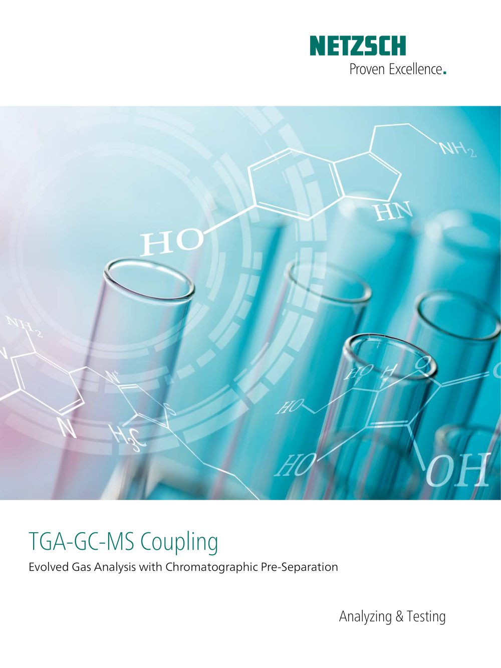 TG-GC-MS - Evolved Gas Analysis with Chromatographic Pre-Separation - product brochure - NETZSCH-Ger&auml;tebau