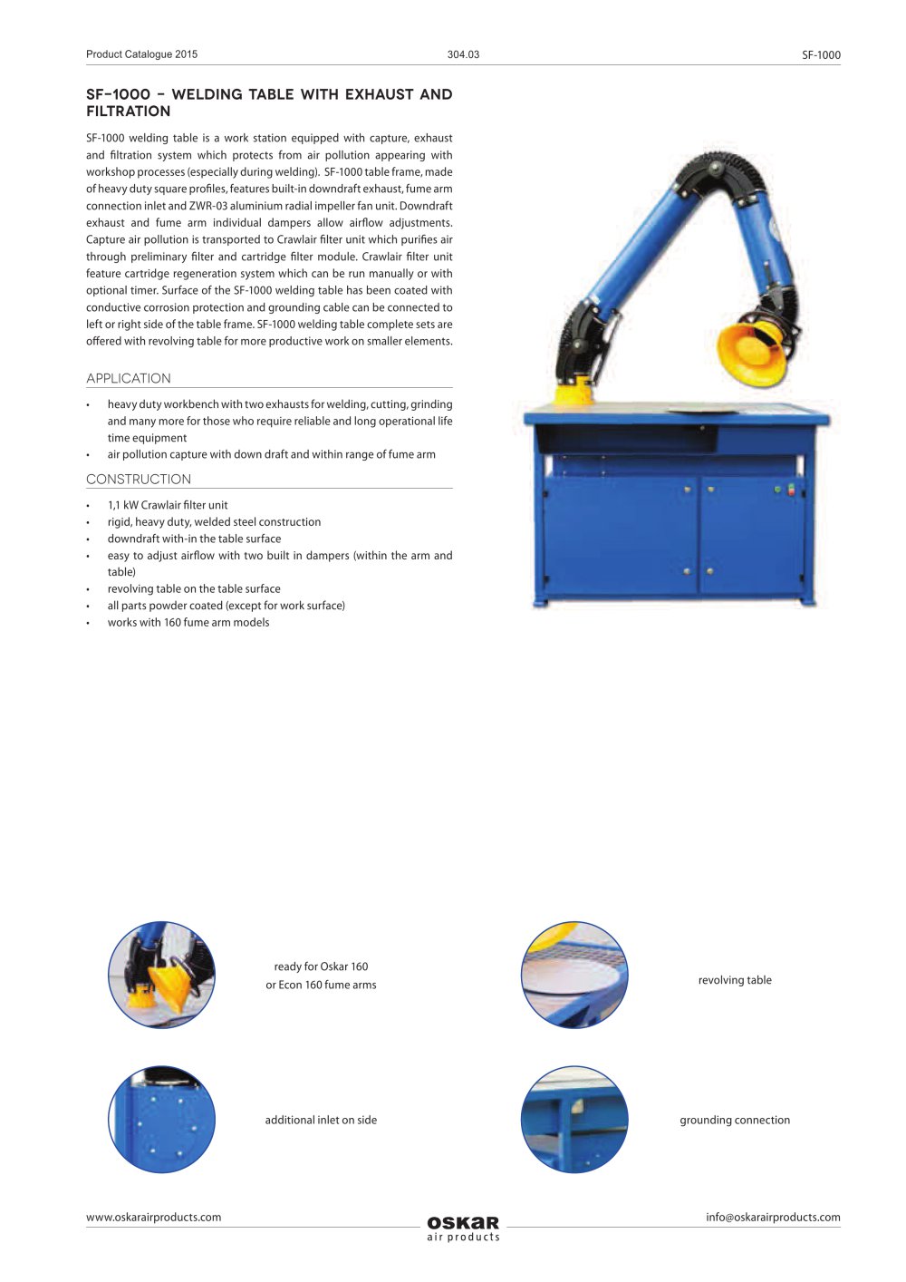 SF1000 Welding Table with Built-in Fume Filtration - MENEGON Sp. z o.o.