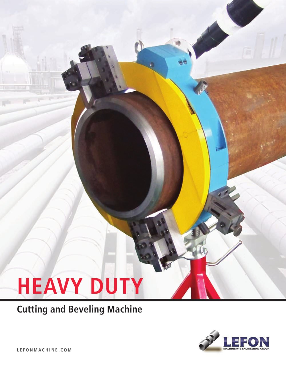 Heavy Duty Pipe Cutting and Beveling Machine(Split Frame Clamshell Lathes) - LEFON Machinery