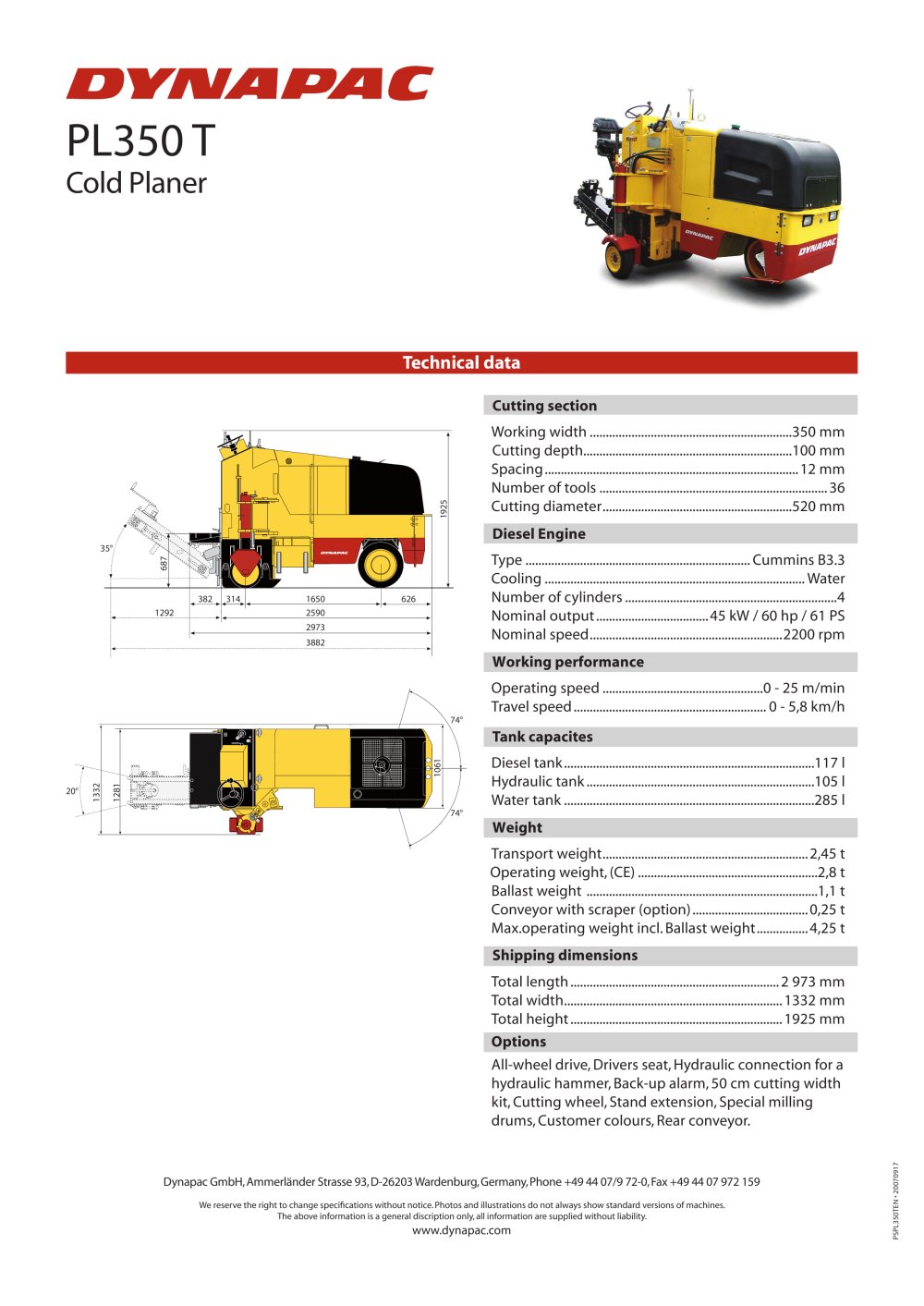 compact asphalt planer - Dynapac AB