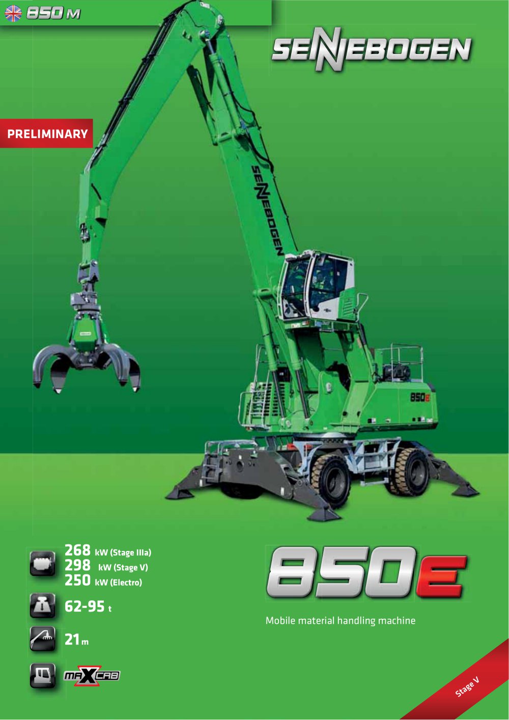 green line 850 M - Material Handling Machine - SENNEBOGEN Maschinenfabrik GmbH