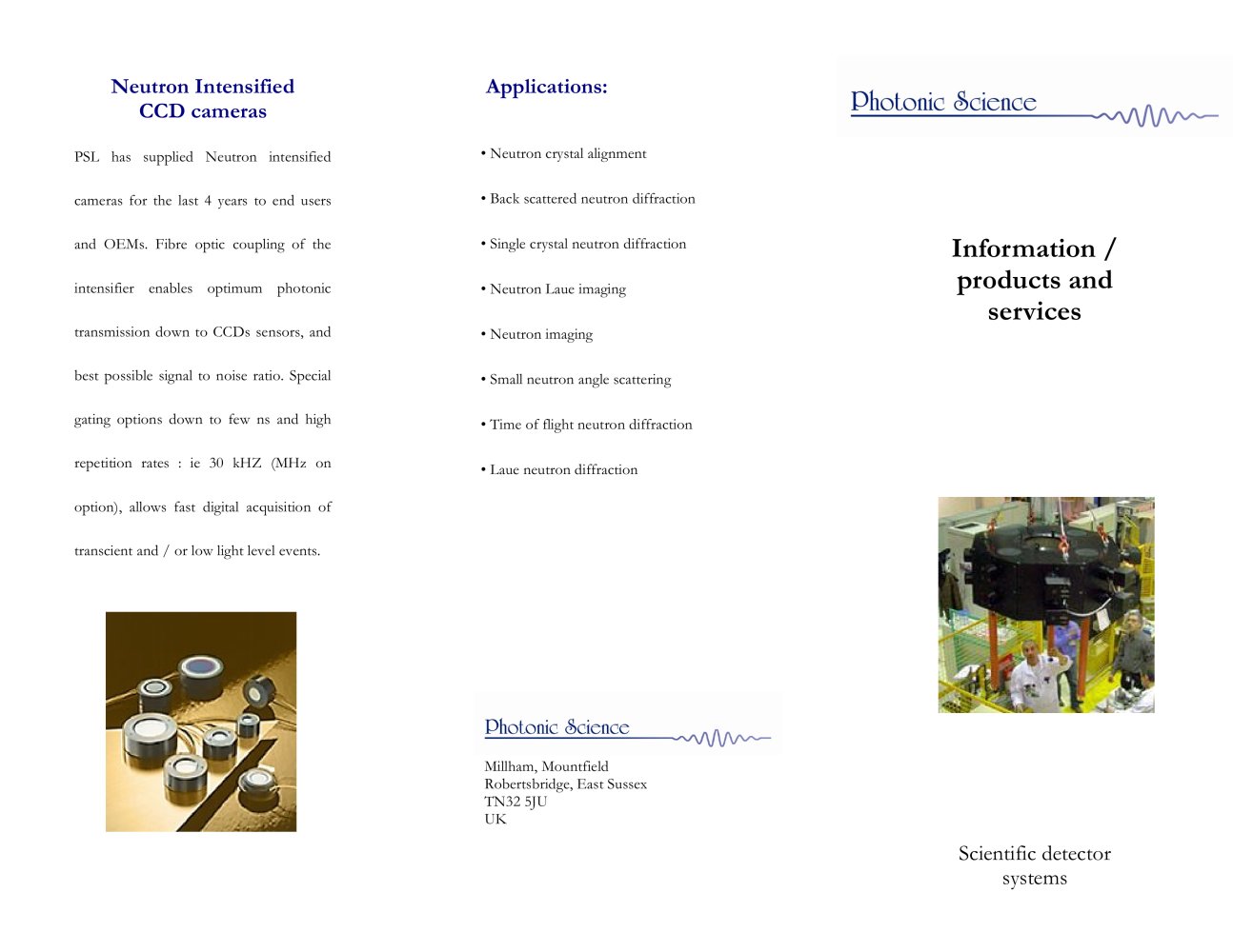 Neutron Imaging Camera - Photonic Science Limited