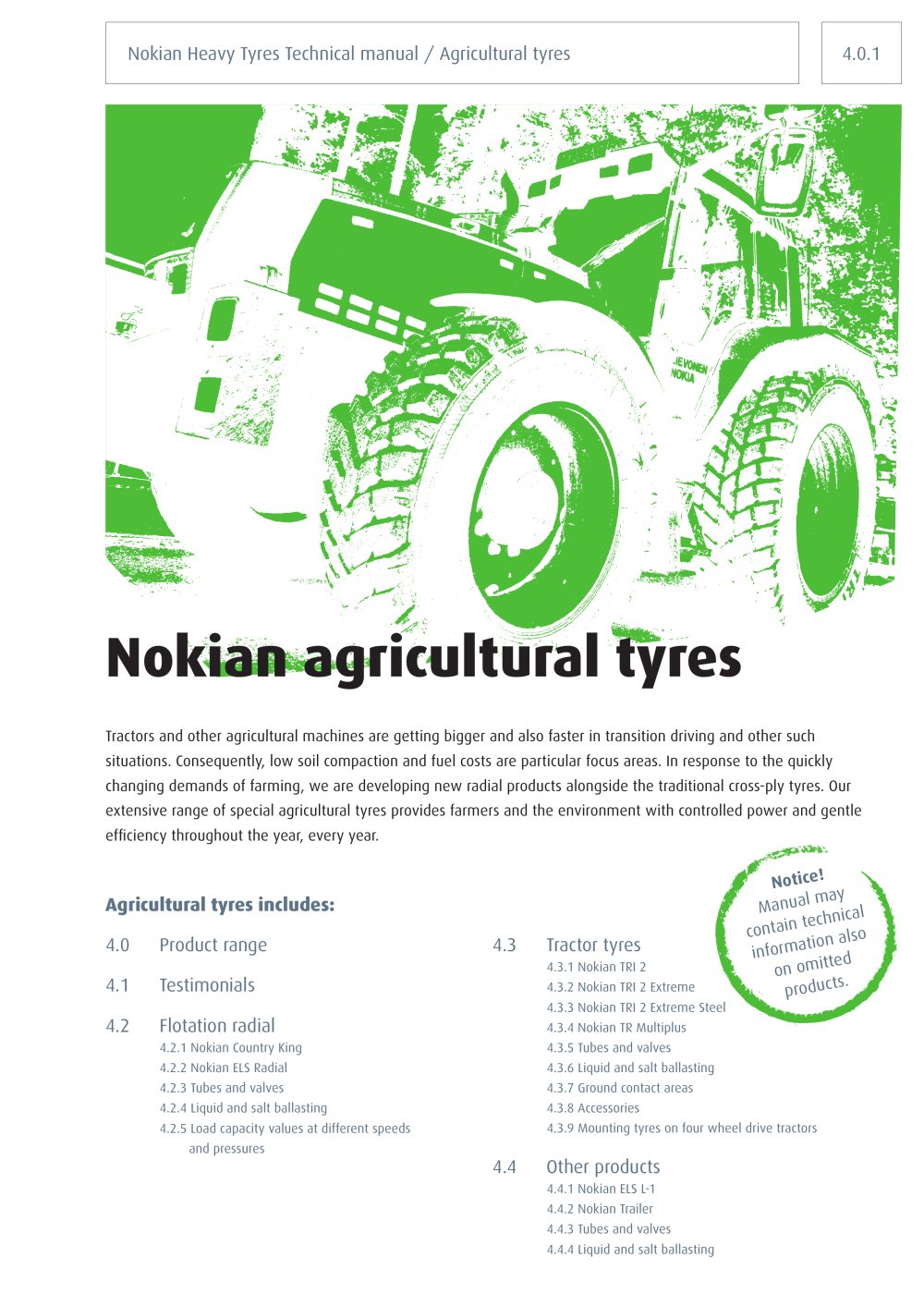 NHT Technical Manual 04 Agricultural - Nokian Heavy Tyres