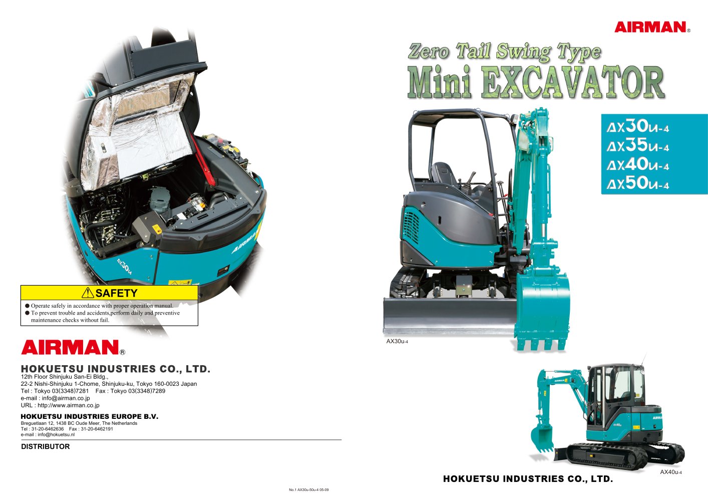 Mini Excavator AX27u / AX30u / AX35u / AX40u / AX50u - 1 / 6 Pages