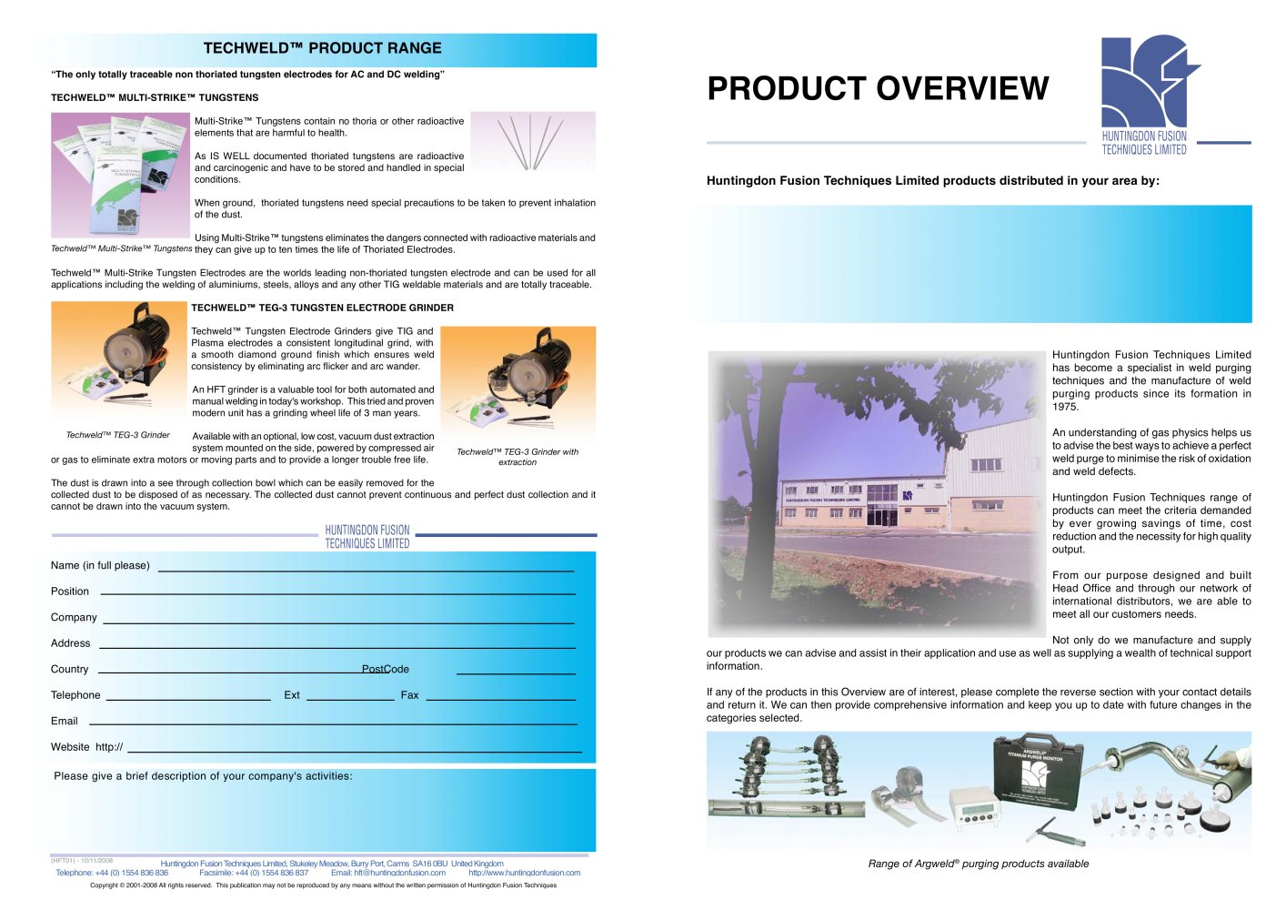 Product Overview - Huntingdon Fusion Techniques