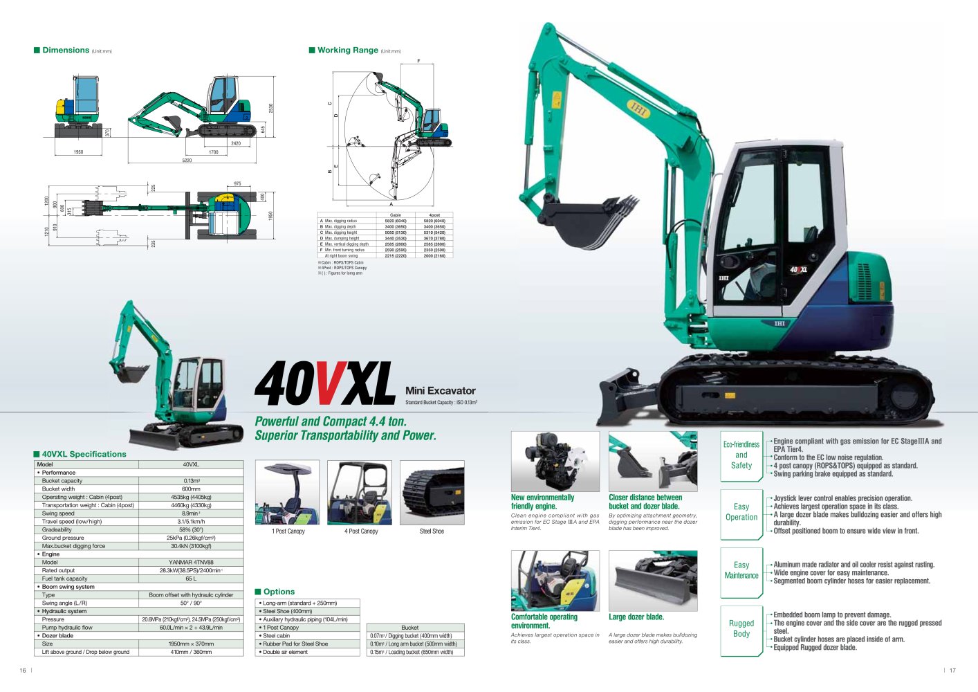 Mini Excavator 40VXL