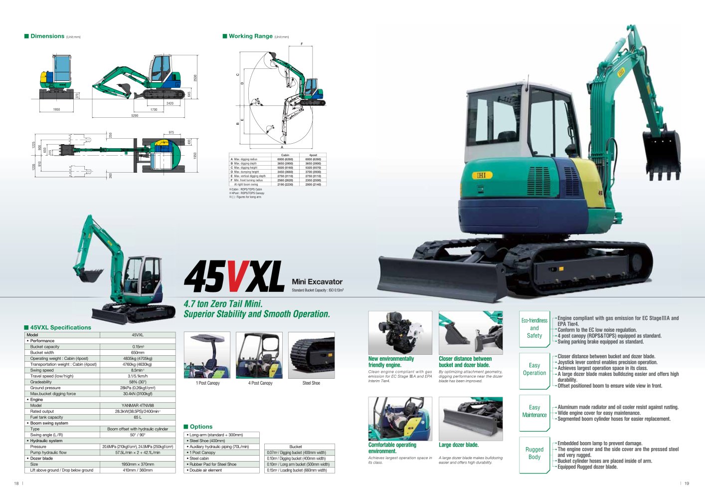 Mini Excavator 45VXL