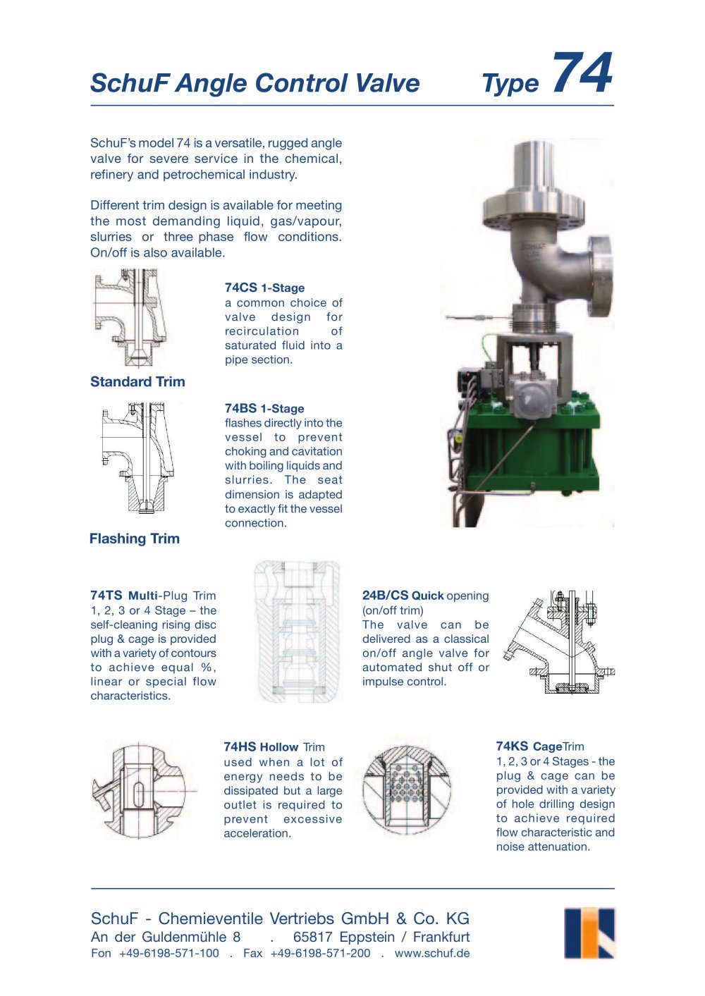 Angle Control Valves - SchuF Fetterolf