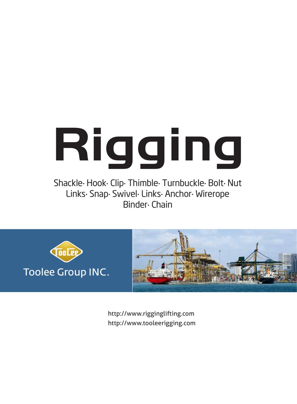 RIGGING ACCESSORIES - TOOLEE GROUP INDUSTRIAL