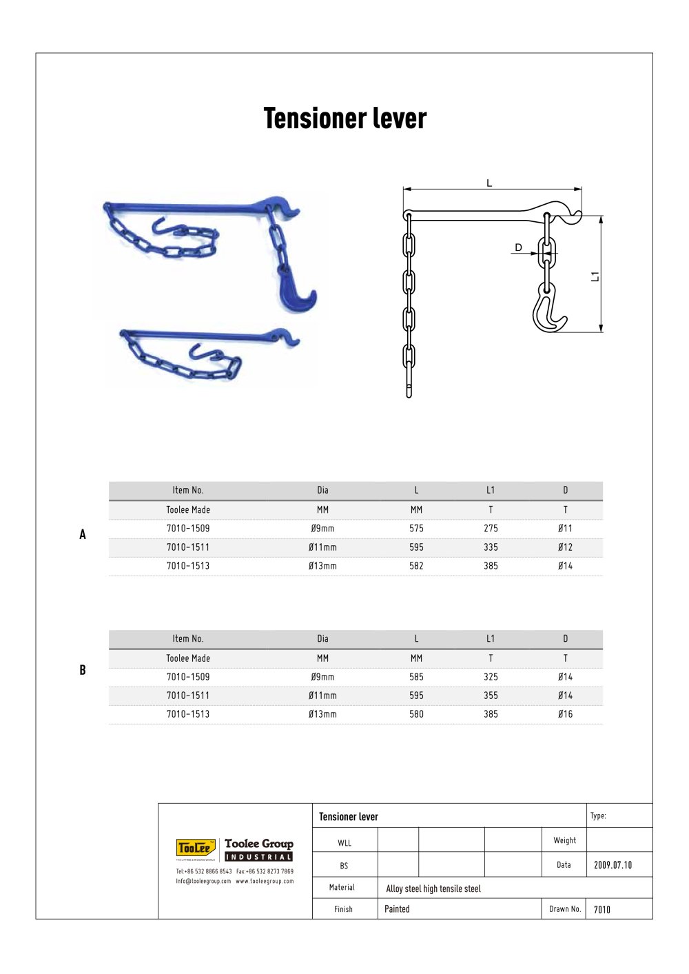 Tensioner Lever Chain Binder - TOOLEE GROUP INDUSTRIAL