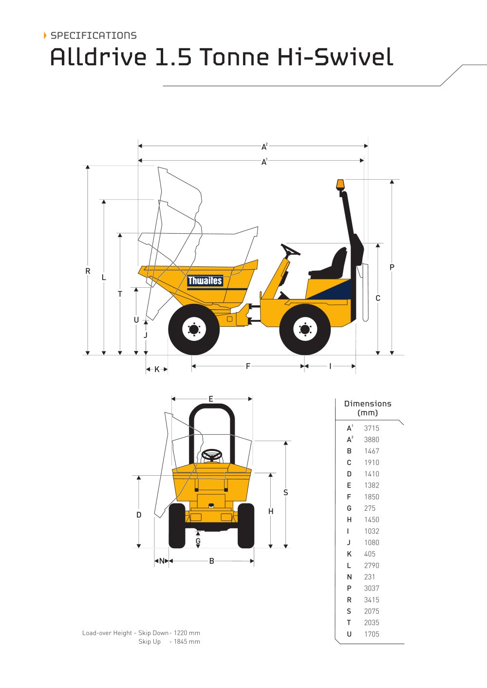 1.5 Tonne Hi-swivel - Thwaites Limited