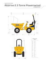 The 2.3 tonne compact powerswivel dumper