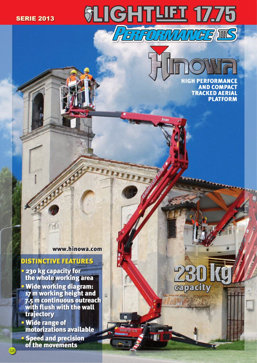 NEW TRACKED AERIAL PLATFORM GOLDLIFT 17.80 IIIS - HINOWA SPA