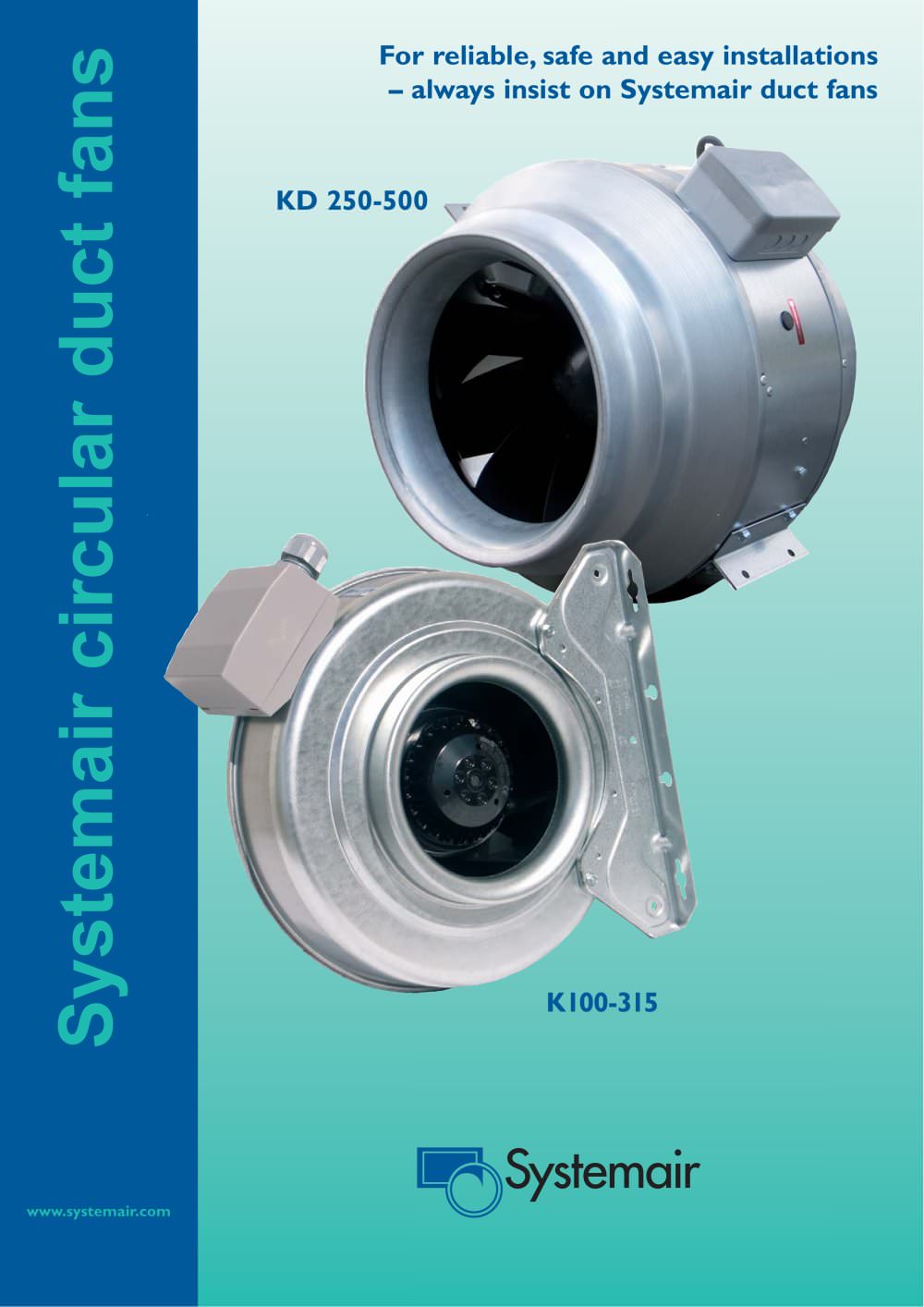 Systemair circular duct fans KD 250-500, K100-315 - Systemair