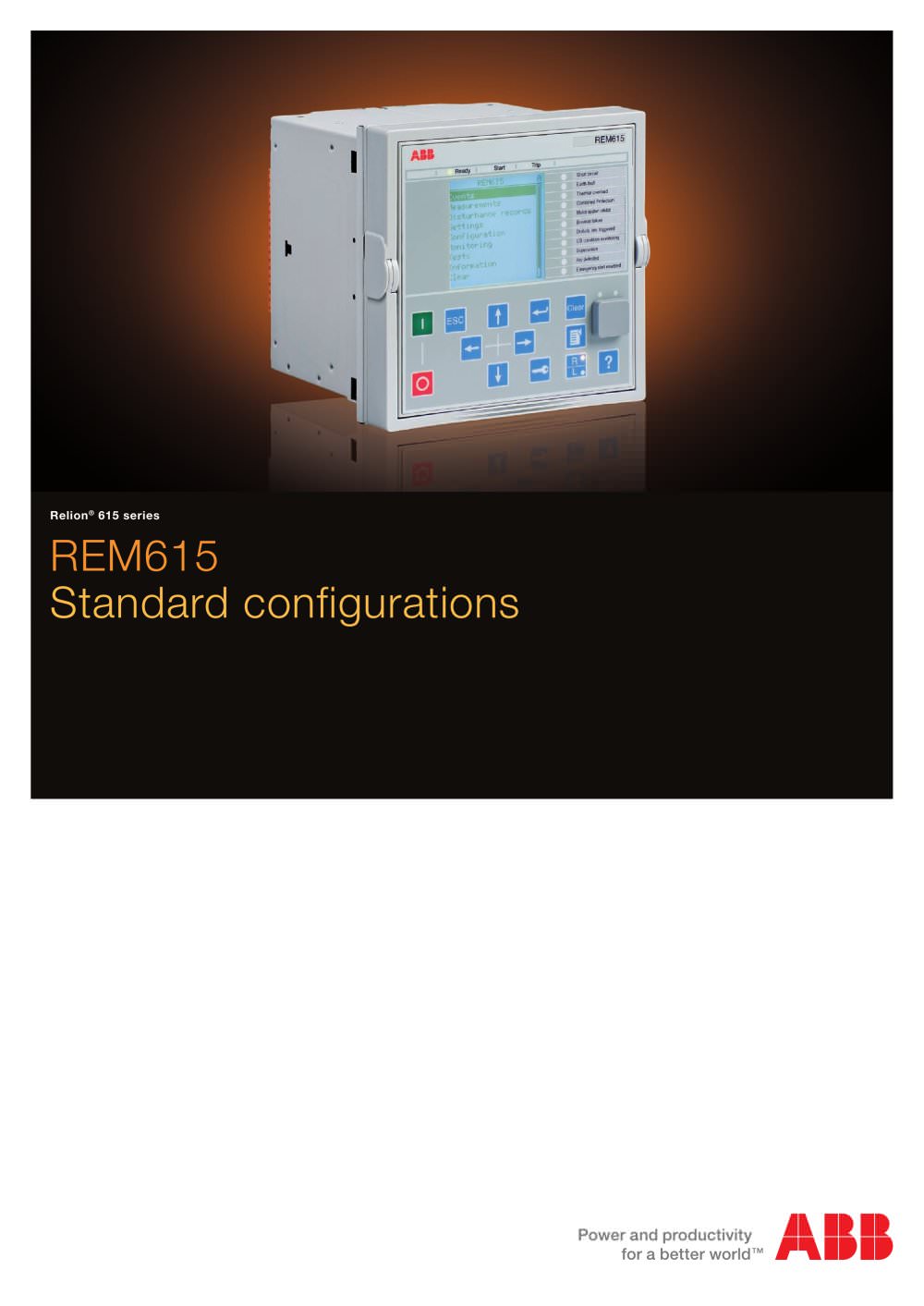 REM615 Standard configurations brochure - ABB Oy Distribution Automation