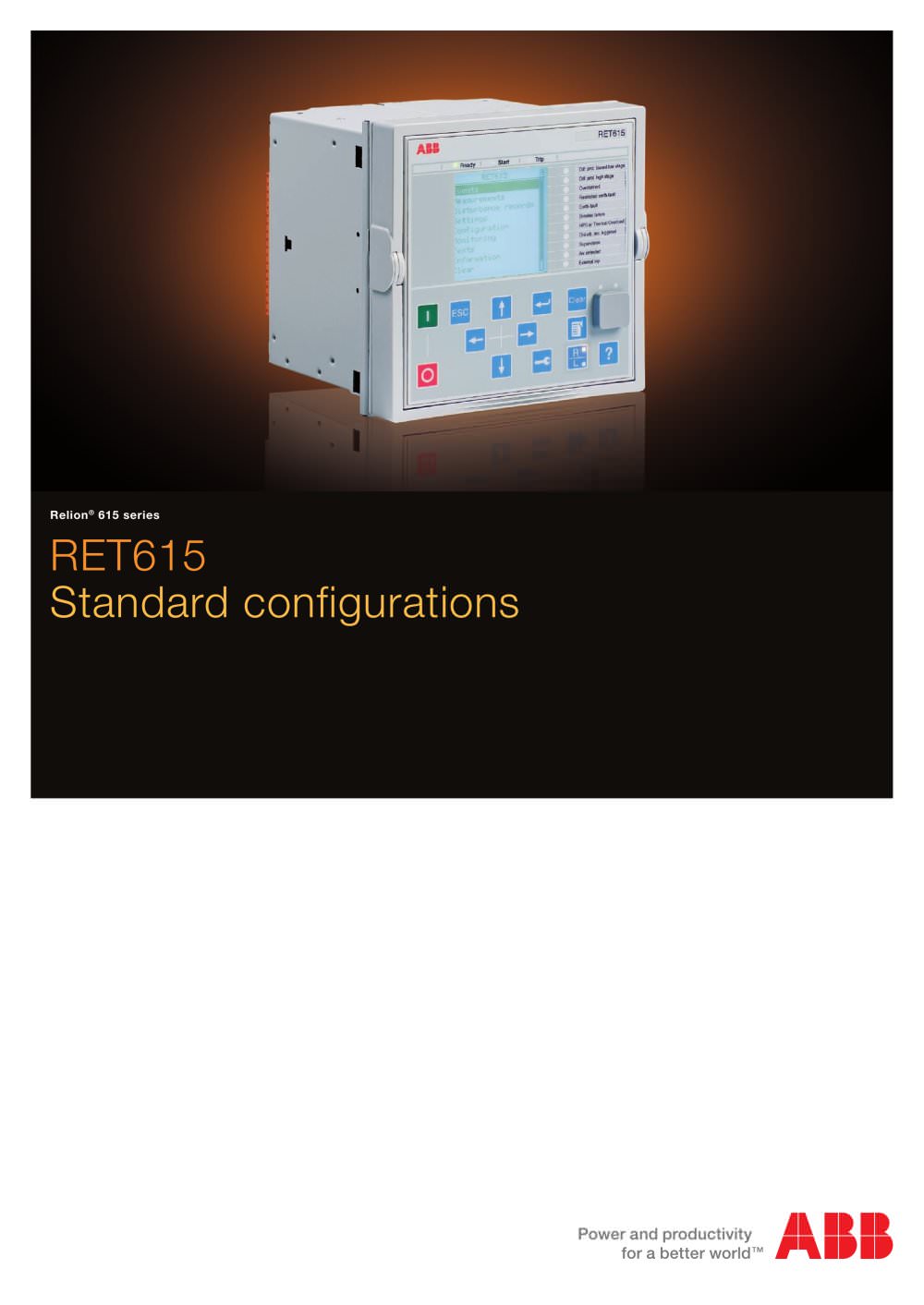 RET615 Standard configurations brochure - ABB Oy Distribution Automation