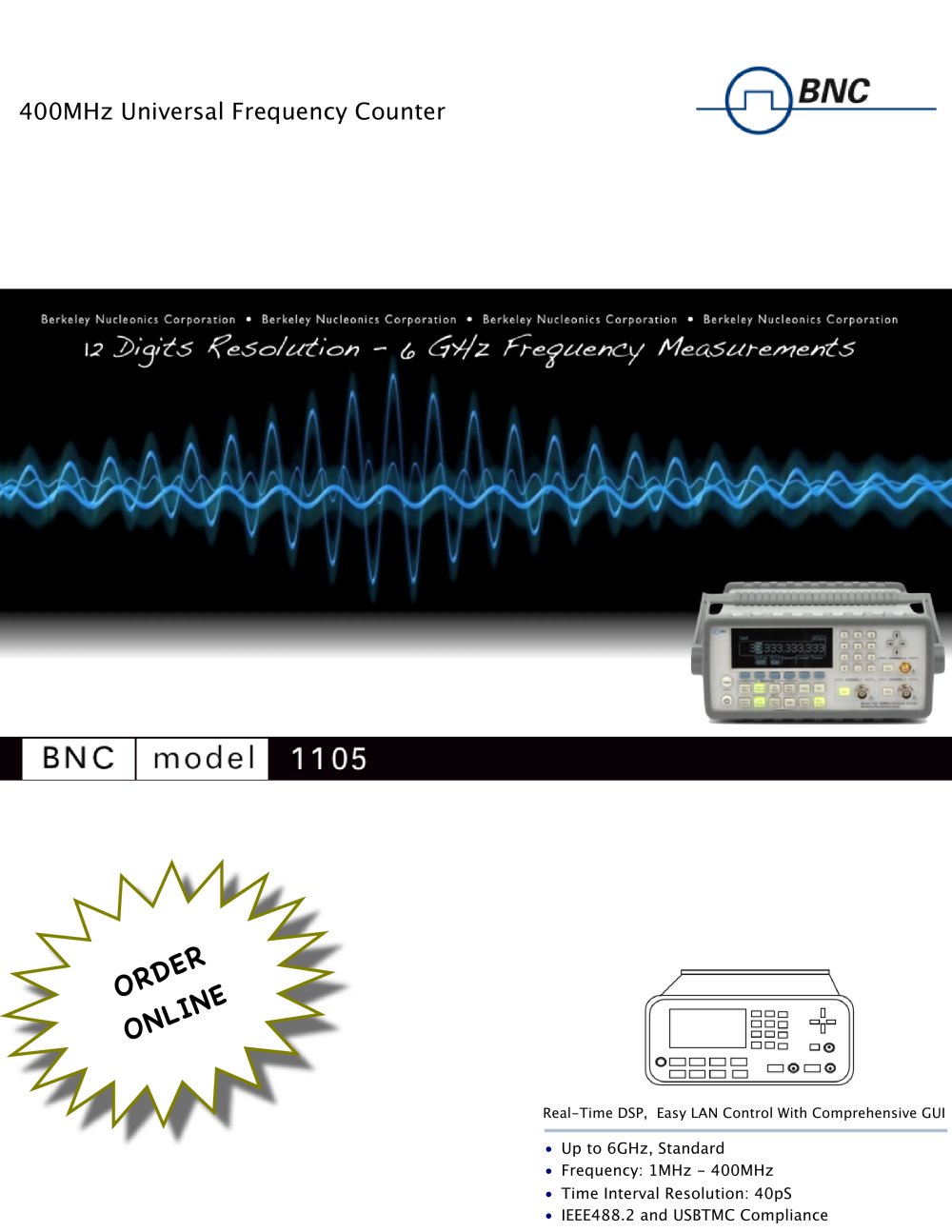 Model 1105 - Universal Counter - BNC