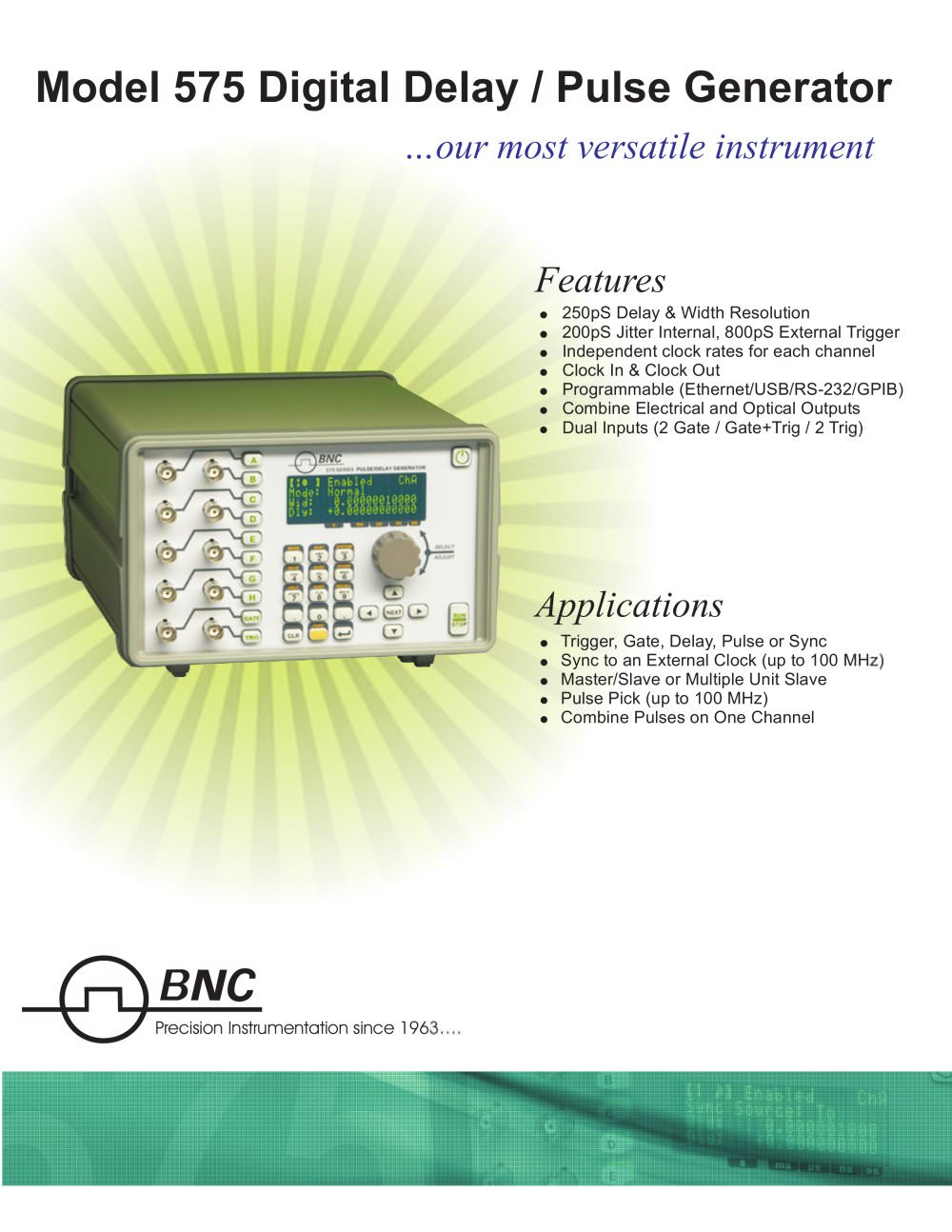 Model 575 Digital Delay / Pulse Generator - BNC