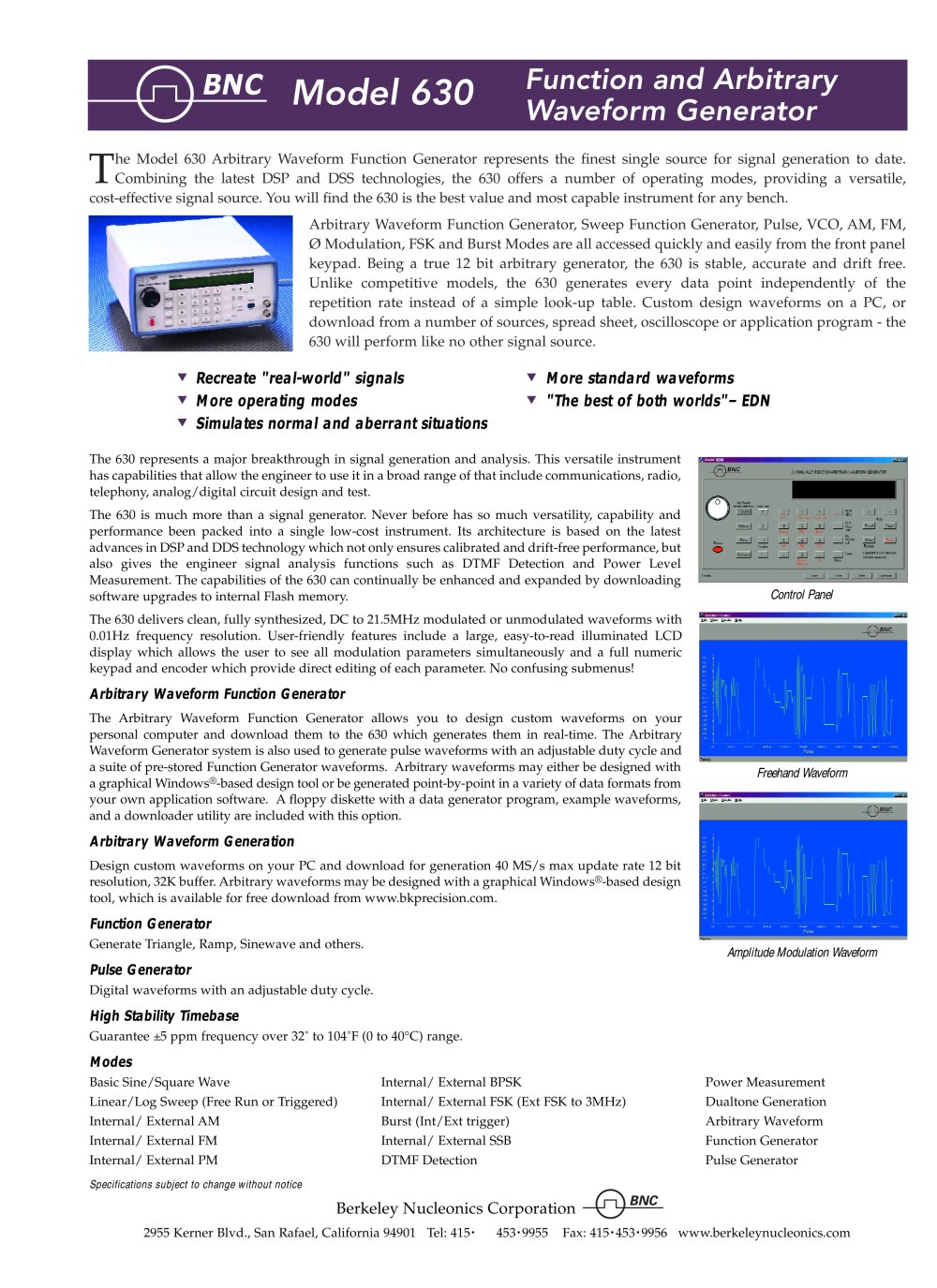 Model 630 / Model 632 - BNC