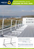Guardrail on steel deck