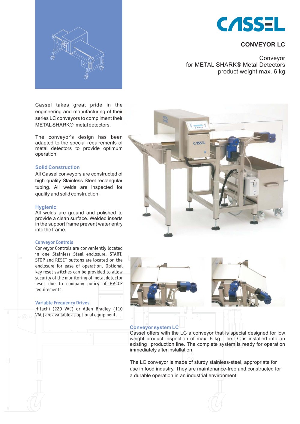 METAL SHARK LC Conveyor Catalogue - Cassel Messtechnik