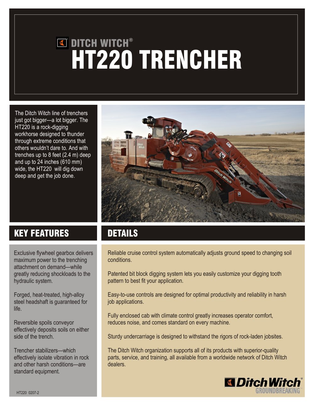 HT220 TRENCHER - The Charles Machine Works, Inc