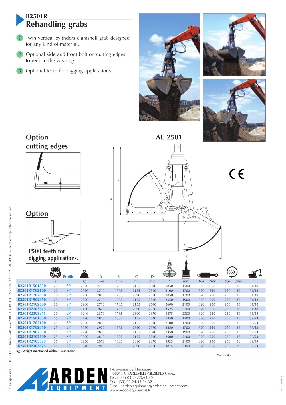 Rehandling grabs - ARDEN Equipment