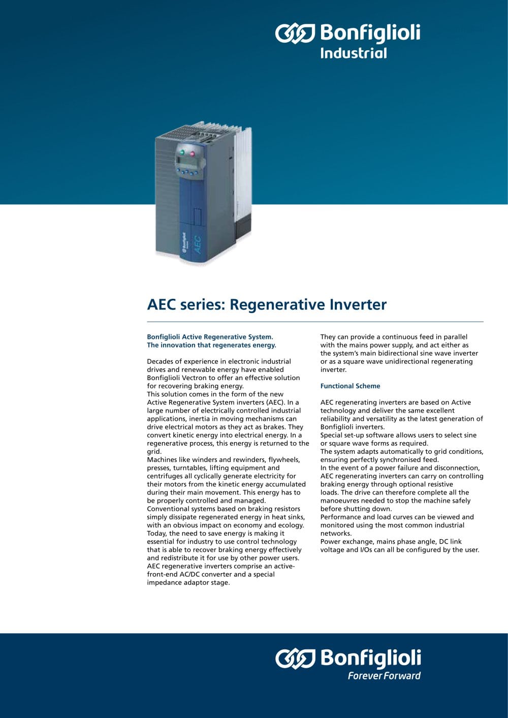 AEC series: Regenerative Inverter - 1 / 2 Pages