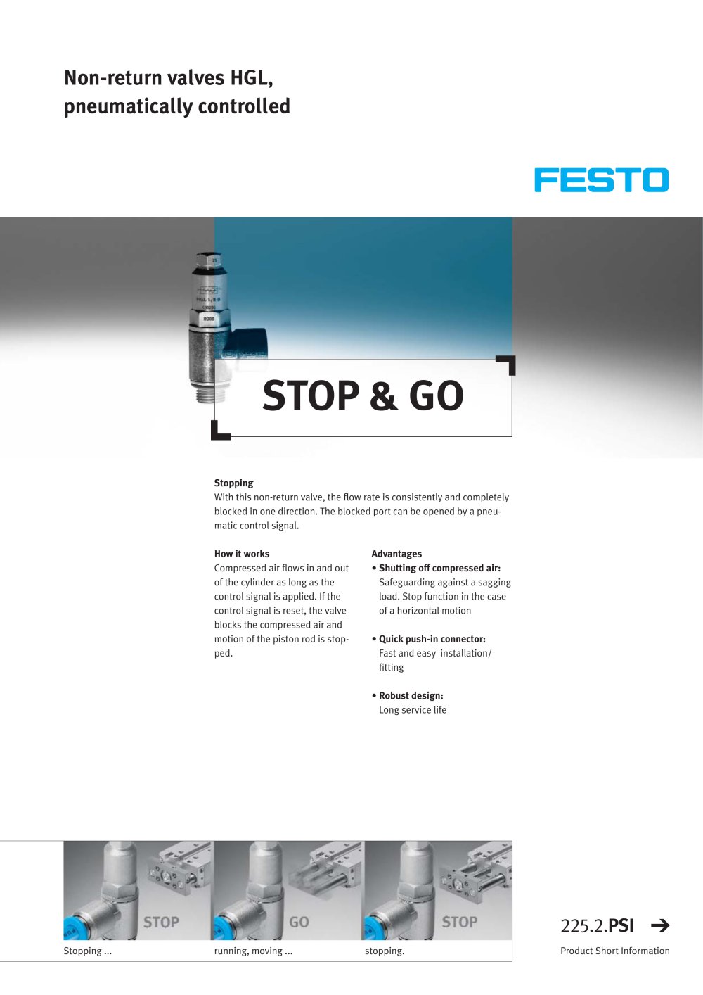 Non-return valves HGL - FESTO