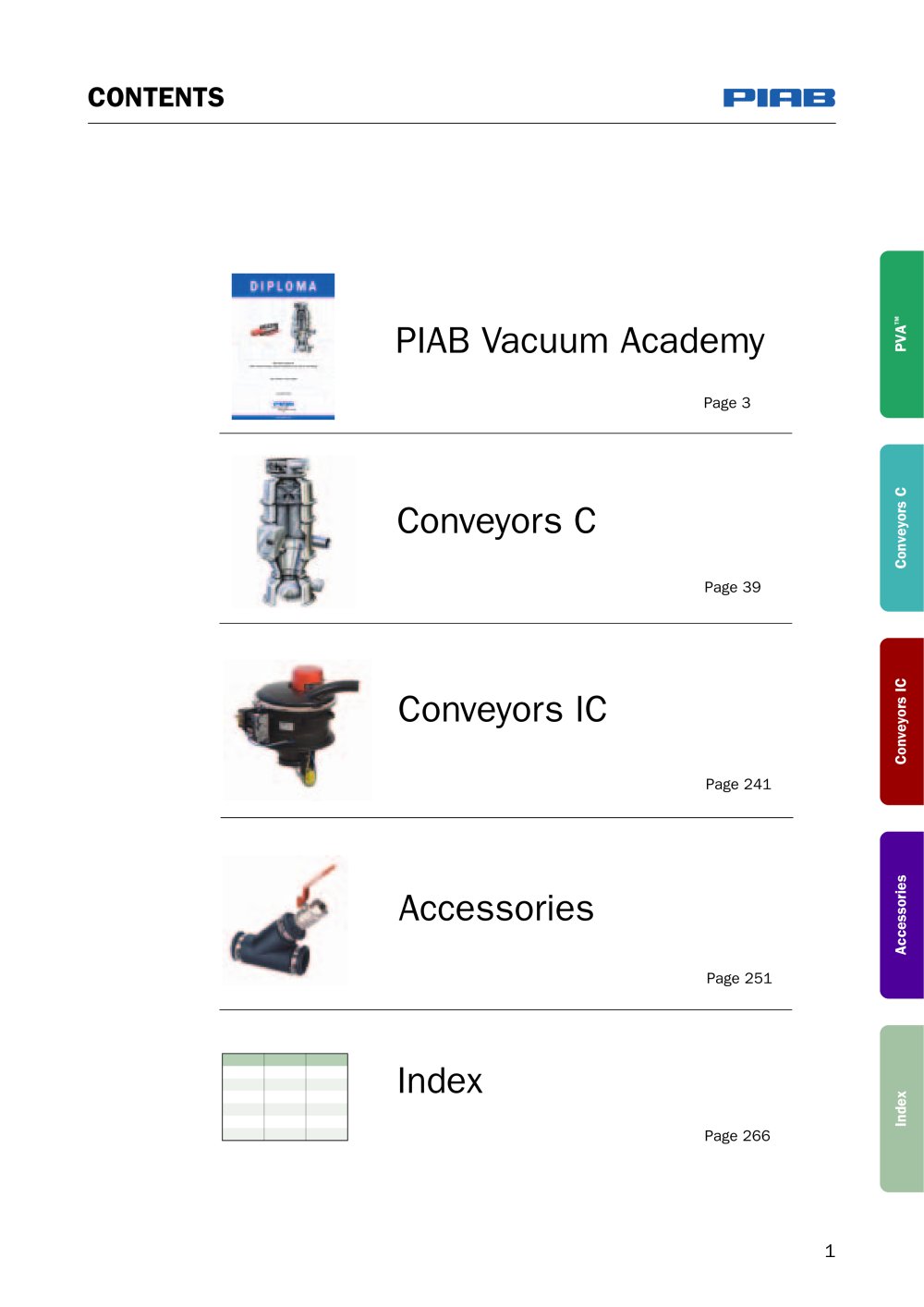 Vacuum conveying catalogue 8.0 Whole catalogue - PIAB