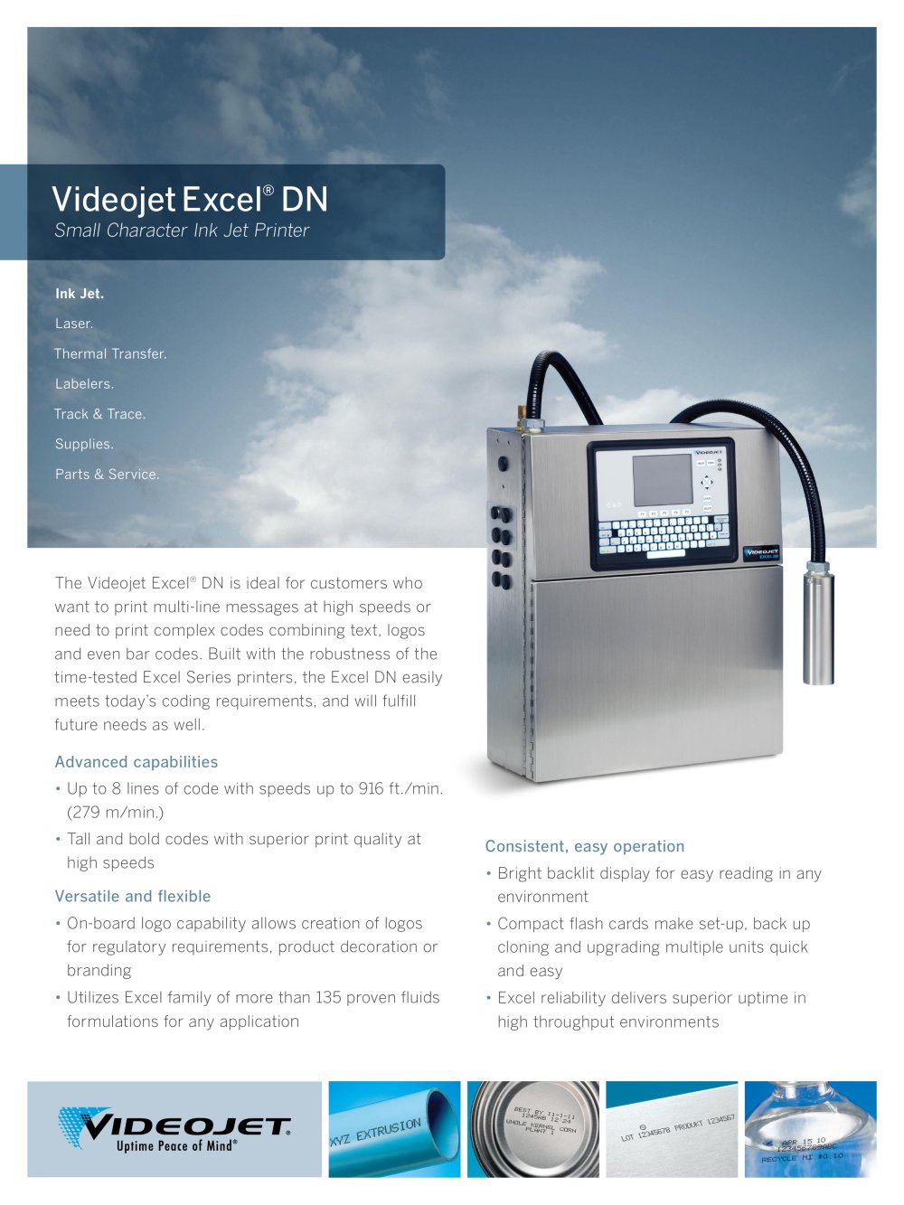 Videojet XL DN Datasheet - VIDEOJET