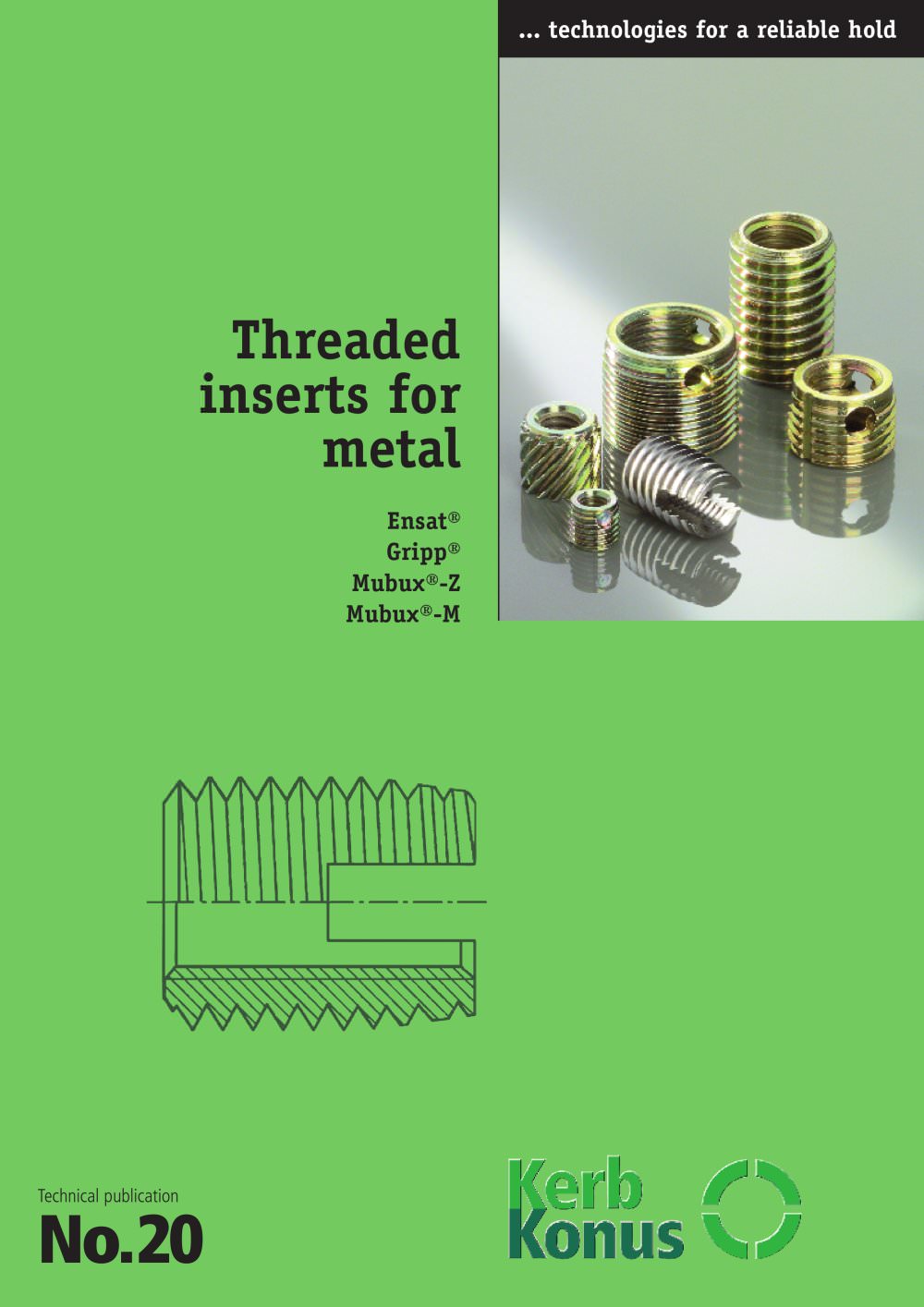 Threaded inserts for metals - Kerb Konus