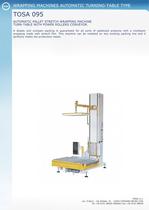  AUTOMATIC PALLET STRETCH WRAPPING MACHINE TURN-TABLE WITH POWER ROLLERS CONVEYOR. 095