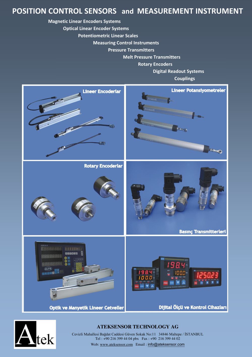 POSITION CONTROL SENSORS and MEASUREMENT INSTRUMENT - ATEK SENSOR TECHNOLOGIE