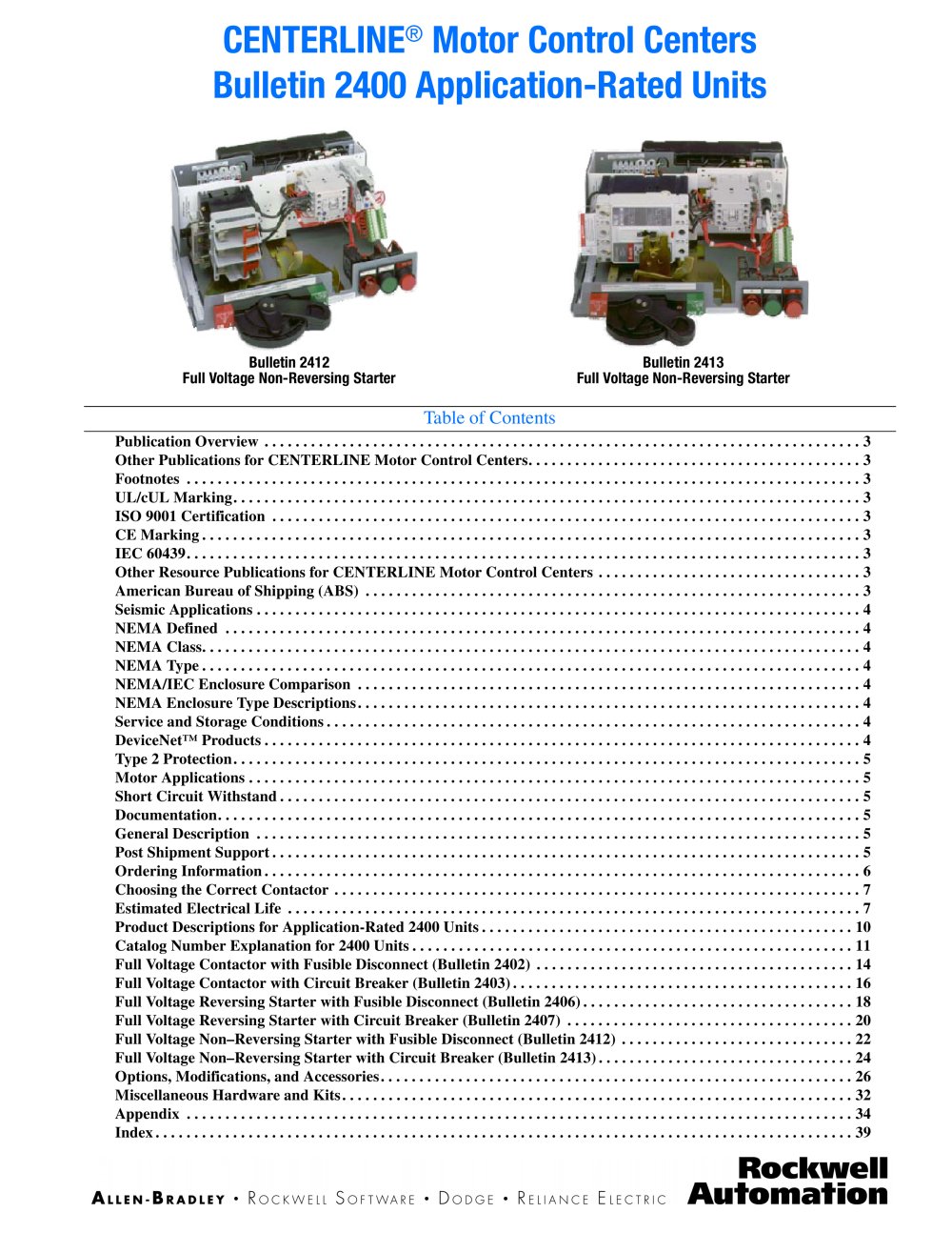 Motor Control Centers - Allen Bradley