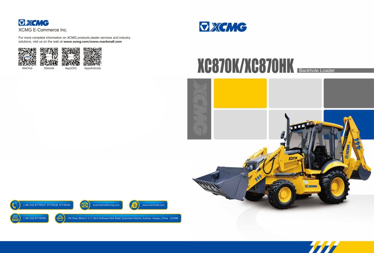 xcmg backhoe loader xc870k