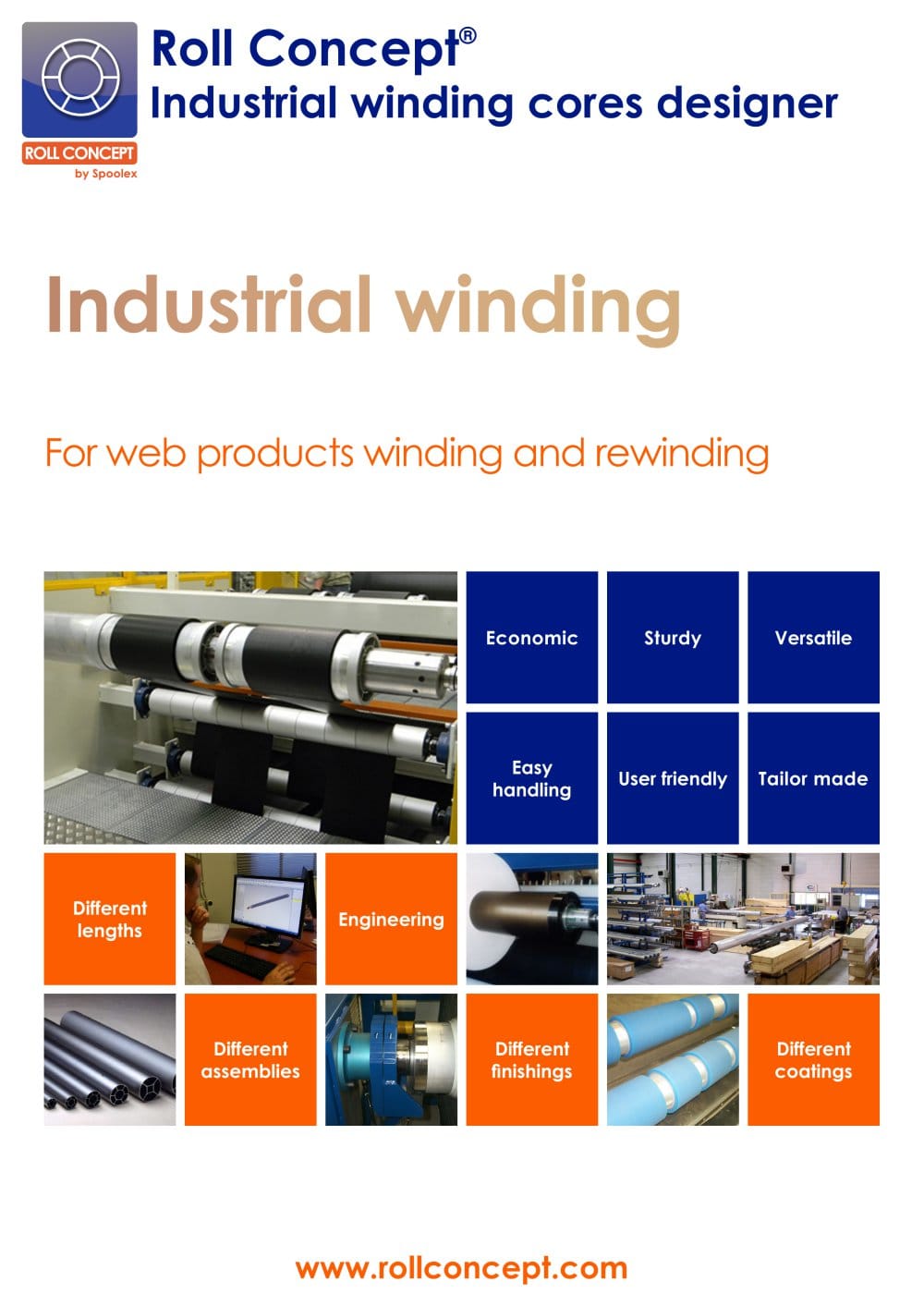 Winding cores Mandrins - Roll Concept