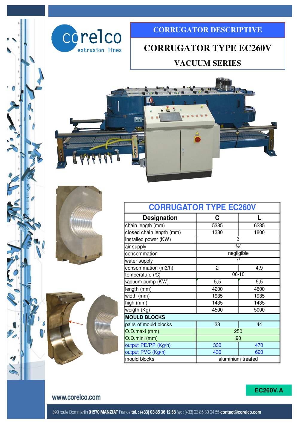 EC 260 (Double wall in line) - Corelco SAS
