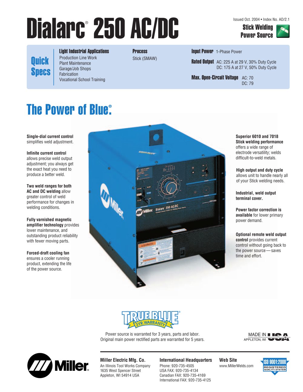 Dialarc&reg; 250 AC/DC - Miller