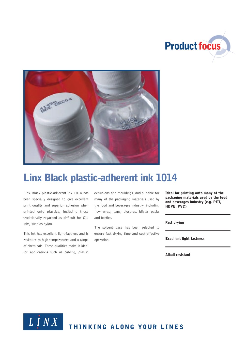 Enhanced Adhesion Inks - LINX