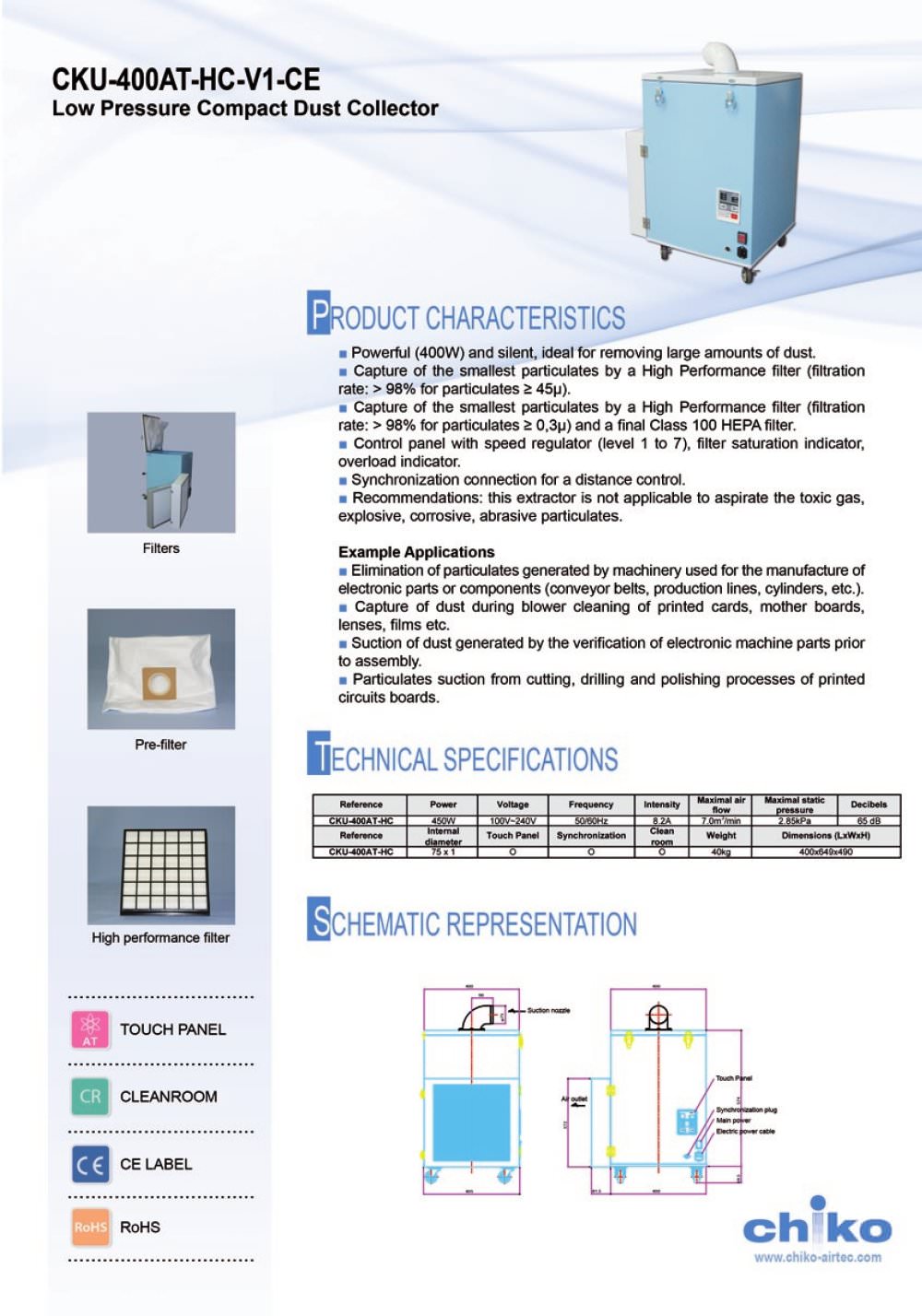 CKU-400AT-HC-V1-CE - CHIKO AIRTEC