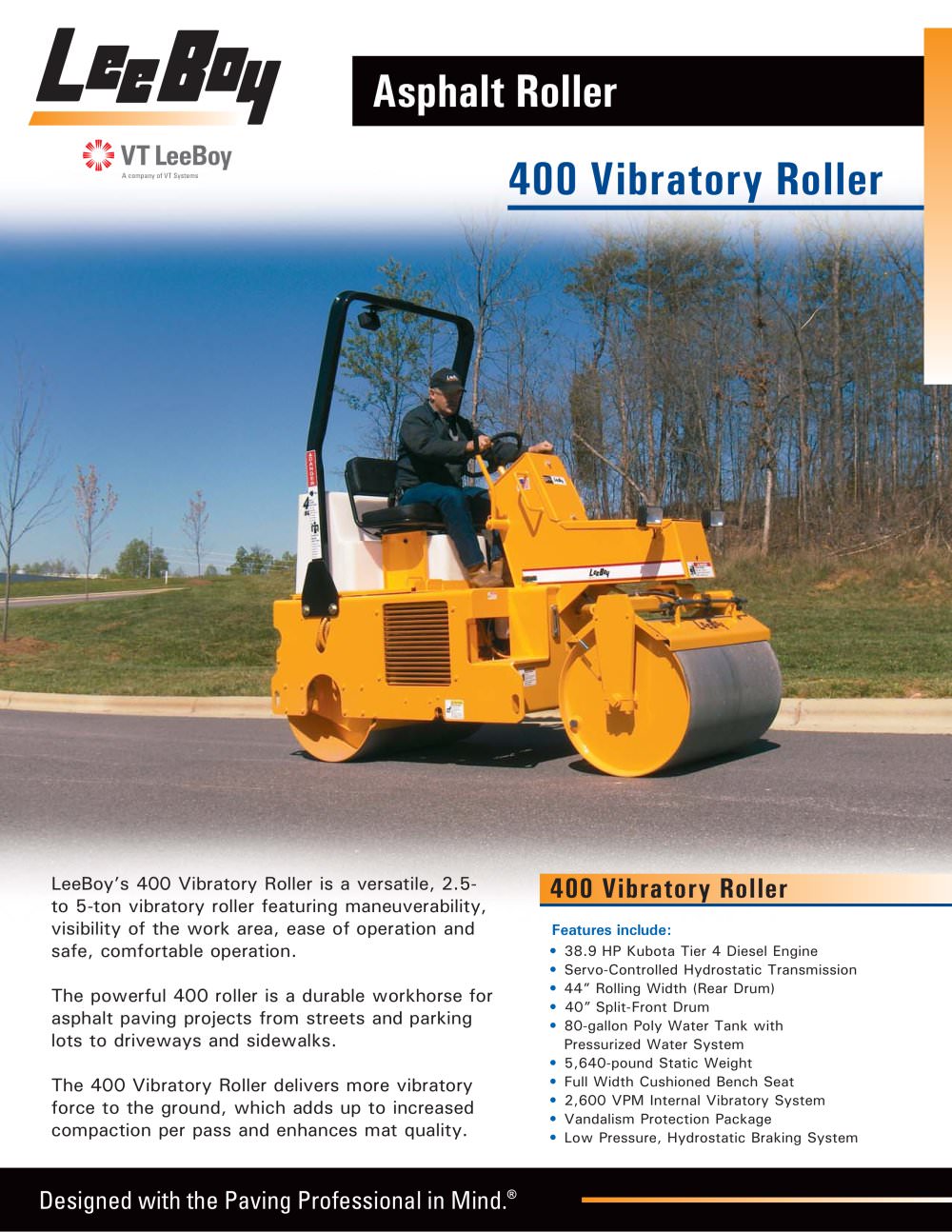 400 Asphalt Vibratory Roller - 1 / 2 Pages